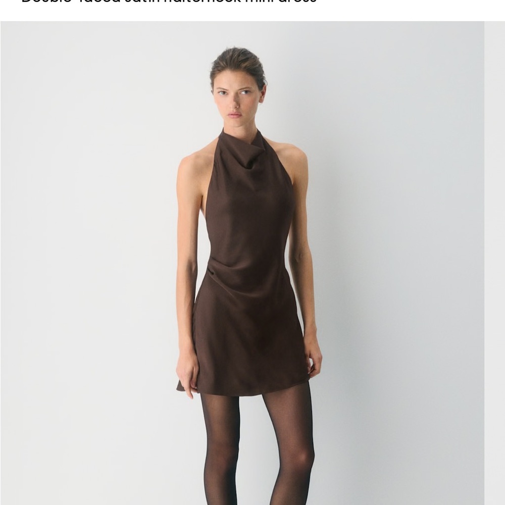 Aritzia Ten
Audience Satin Mini Halter Dress
